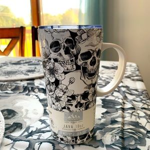 HYDRAPEAK SKULL/FLORAL STAINLESS STEEL TUMBLER- 18 oz. RARE AND BRAND NEW!